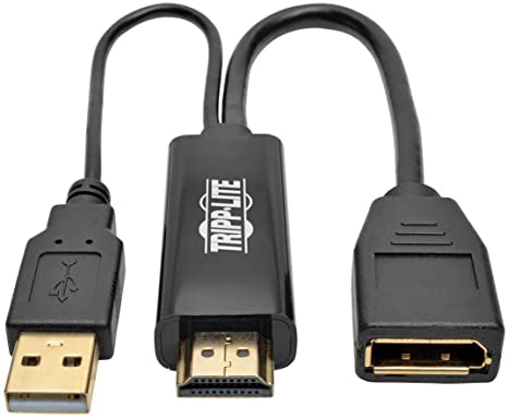 Tripp Lite HDMI to DisplayPort Active Converter w/USB Power 4Kx2K @ 30Hz HDMI to DP M/F 6in 6