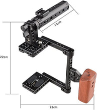 Load image into Gallery viewer, CAMVATE DSLR Camera with Cage Top Handle Wood Grip for 600D 70D 80D
