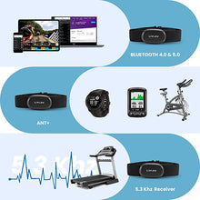 Load image into Gallery viewer, LIVLOV V8 Heart Rate Monitor Chest Strap, Integrated, Rechargeable Li-Ion Battery Including Charging Station, Heart Rate Belt with ANT+, Bluetooth and 5.3 kHz
