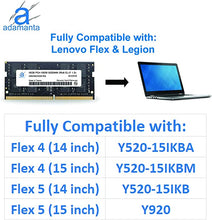 Load image into Gallery viewer, Adamanta 16GB (1x16GB) Laptop Memory Upgrade Compatible for Lenovo Flex, Legion, IdeaCentre, IdeaPad, ThinkCentre DDR4 2400Mhz PC4-19200 SODIMM 2Rx8 CL17 1.2v RAM DRAM P/N: 4X70N24889

