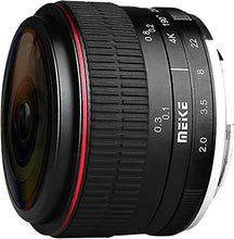 Load image into Gallery viewer, Meike Optics MK 6.5 mm f2.0 Fisheye Lens Ultra Wide Angle for MFT
