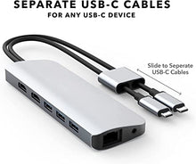 Load image into Gallery viewer, MacBook Pro Docking Station, HyperDrive 10-in-2 USB C Dock, Dual Monitor HDMI 4K@60Hz, 60W USBC Power Delivery, Gigabit Ethernet, Dual USB-C Hub Adapter for M1 MacBook Pro Air, Chromebook, Sliver
