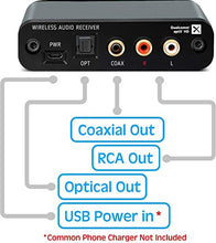 Load image into Gallery viewer, BluDento True Hi-Fi aptX HD Bluetooth 5.0 Music Receiver Long Range, Built-in Burr Brown DAC, for Streaming Audio to Any A/V Receiver, Powered Speaker, Amplifier
