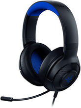 Load image into Gallery viewer, Razer Kraken X Ultralight Gaming Headset: 7.1 Surround Sound - Lightweight Aluminum Frame - Bendable Cardioid Microphone - for PC, PS4, PS5, Switch, Xbox One, Xbox Series X|S, Mobile - Black/Blue
