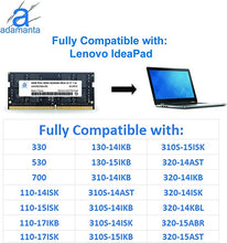 Load image into Gallery viewer, Adamanta 16GB (1x16GB) Laptop Memory Upgrade Compatible for Lenovo Flex, Legion, IdeaCentre, IdeaPad, ThinkCentre DDR4 2400Mhz PC4-19200 SODIMM 2Rx8 CL17 1.2v RAM DRAM P/N: 4X70N24889
