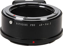 Load image into Gallery viewer, Fotodiox Pro Lens Mount Adapter Compatible with Konica Auto-Reflex (AR) SLR Lenses to Nikon Z-Mount Mirrorless Camera Bodies
