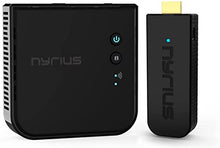 Load image into Gallery viewer, Nyrius Aries Pro Wireless HDMI Transmitter and Receiver to Stream HD 1080p 3D Video from Laptop, PC, Cable, Netflix, YouTube, PS4, Drones, Pro Camera, to HDTV/Projector/Monitor (NPCS600)
