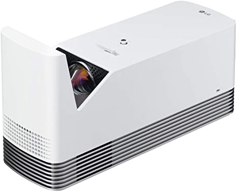 LG HF85LA 120” Full HD (1920 x 1080) Laser Smart Home Theater CineBeam Ultra Short Throw Projector, 1500 ANSI Lumen, Smart TV enabled, HDR10, with Magic Remote - White