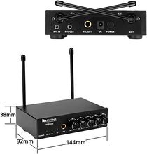 Load image into Gallery viewer, Fifine UHF Dual Channel Wireless Handheld Microphone, Easy-to-use Karaoke Wireless Microphone System-K036
