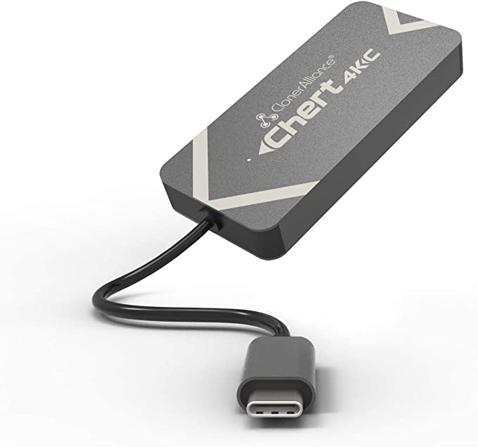 ClonerAlliance Chert 4KC, HDMI to USB-C Video Capture Dongle, Ultra Low Latency, Play Game Consoles on Laptop, Driver Free, 4K Input Supported.