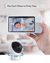 Load image into Gallery viewer, Video Baby Monitor, eufy Security, Video Baby Monitor with Camera and Audio, 720p HD Resolution, Night Vision, 5&quot; Display, 110° Wide-Angle Lens Included, Lullaby Player, Ideal for New Moms
