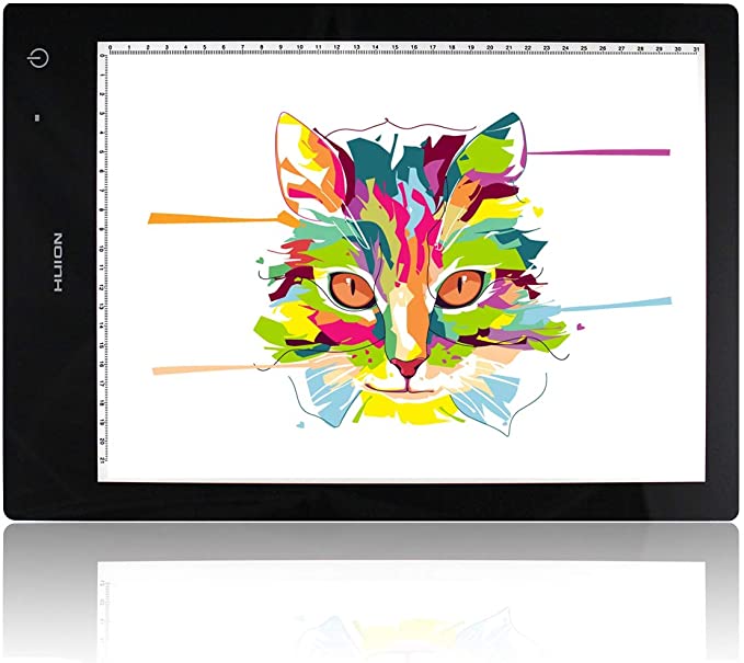HUION LB4 Light Box Wireless Battery Powered Ultra-Thin Portable A4 Size LED Light - 12.6x9 inch