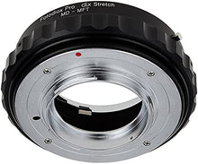 Load image into Gallery viewer, Fotodiox DLX Stretch Lens Mount Adapter - Minolta Rokkor (SR/MD/MC) SLR Lens to Micro Four Thirds (MFT, M4/3) Mount Mirrorless Camera Body with Macro Focusing Helicoid and Magnetic Drop-in Filters
