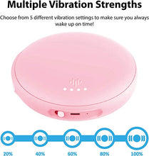 Load image into Gallery viewer, iLuv SmartShaker 3, Vibration Bed Shaker Bluetooth Alarm Clock with Multiple Alarm Vibration Settings and Call Message Notifications, Pink
