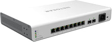 Load image into Gallery viewer, NETGEAR 10-Port Gigabit Ethernet Smart Managed Pro PoE Switch with Insight Cloud Management (GC510PP) - with 8 x PoE+ @ 195W, 2 x 1G SFP, Desktop/Rackmount
