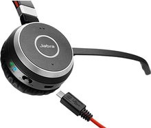 Load image into Gallery viewer, Jabra Evolve 65 UC Stereo Wireless Bluetooth Headset / Music Headphones Includes Link 360 (U.S. Retail Packaging)
