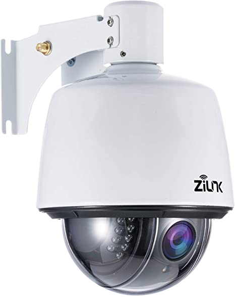 ZILINK 2MP Outdoor Security Wireless Video Surveillance Camera with IP65 Waterproof, Pan/Tilt/Zoom, 5X Optical Zoom, Remote Access, Motion Detection, Support TF Card-iOS, Android