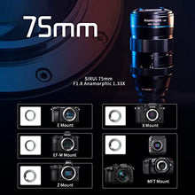 Load image into Gallery viewer, SIRUI 75mm Anamorphic Lens F1.8 1.33X APS-C (E Mount)
