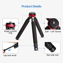 Load image into Gallery viewer, Koolehaoda Mini Tripod All Metal Tabletop Tripod Stand with 1/4 and 3/8 Screw Mount and Function Leg Design, Max Height 13 inch, Load up to 10kg/22lbs,for DSLR Camera,Monopods
