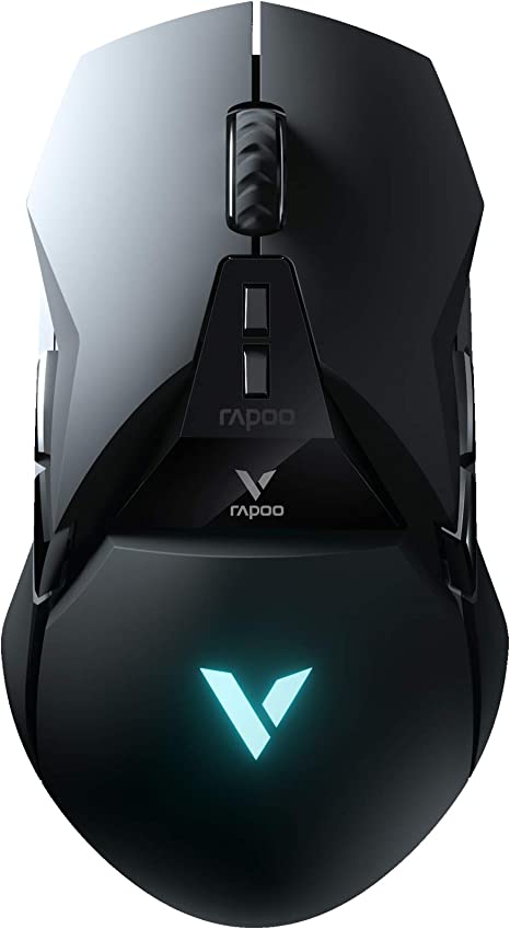 RAPOO VT950 Gaming Wired/Wireless Mouse, Tunable Weights and RGB Ergonomic Game Computer Mice, 16,000 DPI - Rapid Charging Battery - Programmable 11 Buttons