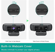 Load image into Gallery viewer, NexiGo N680 1080P Business Webcam with Microphone, Software and Privacy Cover, AutoFocus, Streaming USB Web Camera, for Online Class, Zoom Meeting Skype Facetime Teams, PC Mac Laptop Desktop
