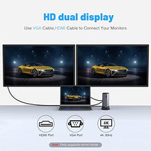 Load image into Gallery viewer, USB C Docking Station, 12 in 1 USB C hub, with Detachable Base, 3 USB 3.0 Ports, 4K HDMI, SD / TF Card Reader, VGA, 1 Gbps Ethernet, PD 87W Fast Charging Port, Compatible with MacBook Pro etc.
