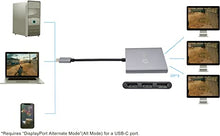 Load image into Gallery viewer, aegis USB-C to 3-Port DisplayPort 1.4 Multi Video Splitter-Portable MST Hub-Dual 4K/60Hz or 4K/30hz- Thunderbolt 3 Compatible, for Windows Only (MST &amp; SST) Chromebook (SST), iOS (SST), Not Mac
