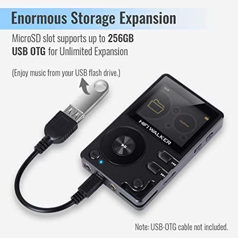 H2, HiFi MP3 Player Bluetooth, Lossless DSD DAC Flac, High Resolution