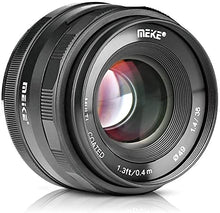 Load image into Gallery viewer, Meike 35mm F1.4 Large Aperture Manual Focus Lens APS-C for Sony E Mount Mirrorless Cameras NEX 3 NEX 3N NEX 5 NEX 5T NEX 5R NEX 6 7 A5000 A5100 A6000 A6100 A6300 A6500 A6600 A6400
