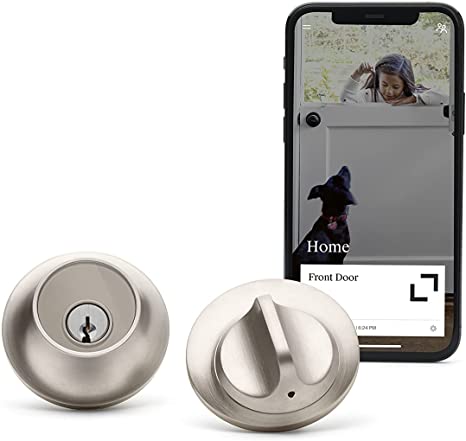 Level Lock Smart Lock, Keyless Entry, Smartphone Access, Bluetooth Enabled, Works with Apple HomeKit - Satin Nickel