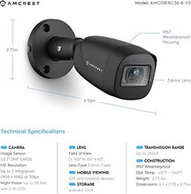 Load image into Gallery viewer, Amcrest Full HD 1080P 1920TVL Bullet Outdoor Security Camera (Quadbrid 4in1 HD-CVI/TVI/AHD/Analog), 2MP 1920x1080, 98ft Night Vision, Metal Housing, 3.6mm Lens 90? Viewing Angle, Black (AMC1081BC36-B)
