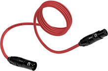 Load image into Gallery viewer, Balanced XLR Cable Male to Female - 75 Feet Red - Pro 3-Pin Microphone Connector for Powered Speakers, Audio Interface or Mixer for Live Performance &amp; Recording
