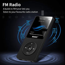 Load image into Gallery viewer, Mp3 Player,RUIZU X02 16GB Ultra Slim Music Player,Long Battery Life Mp3 with FM Radio, Voice Recorder, Video Play, Text Reading, 80 Hours Playback and Expandable Up to 128 GB (Black)
