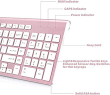 Load image into Gallery viewer, Wireless Keyboard Mouse Combo, J JOYACCESS 2.4G USB Compact and Slim Wireless Keyboard and Mouse Combo for PC, Laptop,Tablet,Computer Windows-Rose Gold
