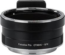 Load image into Gallery viewer, Fotodiox Pro Lens Mount Adapter Contax 645 (C645) Mount Lens to G-Mount GFX Mirrorless Camera
