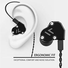 Load image into Gallery viewer, Earbuds Wired RevoNext QT2S in Ear Monitor Triple Driver 2DD+1BA Deep Bass Stereo Sound Professional IEM Headphones for Musicians Drummers Singers
