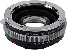 Load image into Gallery viewer, Fotodiox Pro Lens Mount Adapter Compatible with Sony Alpha A-Mount (and Minolta AF) DSLR Lens to Canon EOS (EF/EF-S) Mount DSLR Camera Body - with Aperture Control and Gen10 Focus Confirmation Chip
