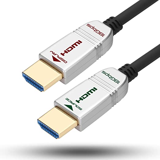FeizLink 4K HDMI Fiber Cable 35FT 4K 60Hz High Speed 18Gbps HDR ARC HDCP2.2 3D Slim Flexible HDMI Optica Cable for HDTV/TVbox/Gaming Box / 4K Projector