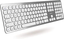 Load image into Gallery viewer, Macally Bluetooth Wireless Keyboard for Mac, iMac, Apple Mac Pro - Compatible Apple Keyboard Wireless for Mac Mini, MacBook Pro/Air Laptop - Rechargeable Full-Size Mac Wireless Keyboard - BTWKEYMB
