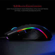 Load image into Gallery viewer, Redragon M721-Pro Lonewolf2 Gaming Mouse, Wired Mouse RGB Lighting, 10 Programmable Buttons, 32,000 DPI Adjustable, Comfortable Grip Ergonomic Optical PC Computer Gaming Mice with Fire Button
