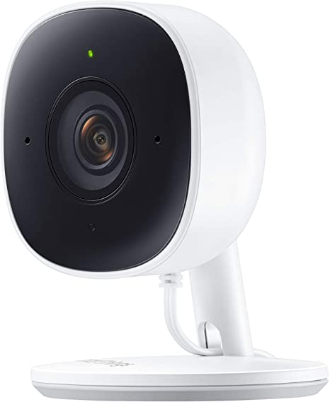 Samsung SmartThings Indoor Security Camera (GP-U999COVLBDA), 1080P HD Video with HDR, Night Vision, Advanced Motion Detection, and Two-Way Audio – Black/White