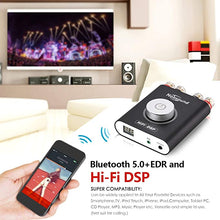 Load image into Gallery viewer, Nobsound NS-20G 200W Mini Bluetooth 5.0 Power Amplifier 2.0 Channel Wireless Receiver Hi-Fi DSP Stereo Headphone Audio Amp LED Display (Black)
