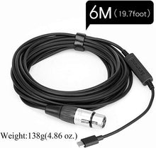 Load image into Gallery viewer, 19.7 Foot/6M XLR to Type-C Cable, Saramonic UTC-XLR XLR (Female) Microphone Connector to USB Type-C Audio Cable Smartphone Adapter Compatible with Huawei Sumsung Xiaomi Type-C Devices Smartphone

