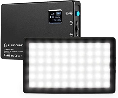 Lume Cube Bicolor Panel Mini LED Light for Professional DSLR Cameras | Adjustable Panel Mini, LCD Display | Photo and Video Lighting, Long Battery Life | Fits Sony, Nikon, Canon, Fuji, Panasonic