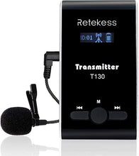 Load image into Gallery viewer, Retekess T130 Wireless Tour Guide Transmitter,Lavalier Microphone,99 Channel,Church Translation Transmitter for Interpretation Training Court
