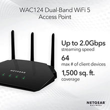 Load image into Gallery viewer, NETGEAR Wireless Desktop Access Point (WAC124) - WiFi 5 Dual-Band AC2000 Speed | 4 x 1G Ethernet Ports | Up to 64 Devices | WPA2 Security | Desktop | MU-MIMO | Supports 3 SSIDs | 802.11ac
