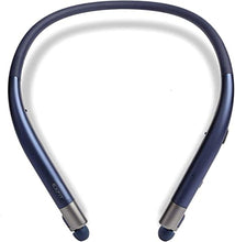 Load image into Gallery viewer, BCS-700 | Wireless Bluetooth Headphones Neckbands with Retractable Earbuds, Auto Answer on Earbud Pull for Home Office, Video Conference (Navy Blue)…
