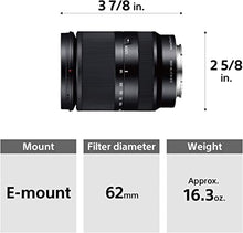 Load image into Gallery viewer, Sony 18-200mm F3.5-6.3 E-Mount Lens SEL18200LE

