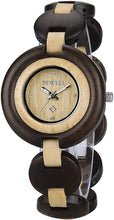 Load image into Gallery viewer, BEWELL Wood Watch Women Handmade Lightweight Analog Quartz Dress Wrist Watches with Wooden Bracelet
