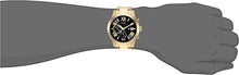 Load image into Gallery viewer, GUESS Gold-Tone Stainless Steel + Black Chronogaph Bracelet Watch with Date. Color: Gold-Tone/Black (Model: U0668G8)
